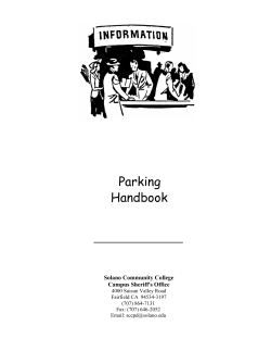 Parking Handbook - Solano Community College
