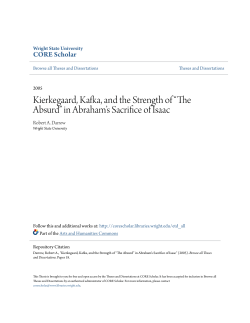 Kierkegaard, Kafka, and the Strength of &ldquo;The Absurd&rdquo;