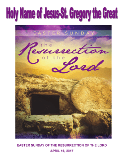 April 16 Easter Sunday of the Resurrection of the Lord