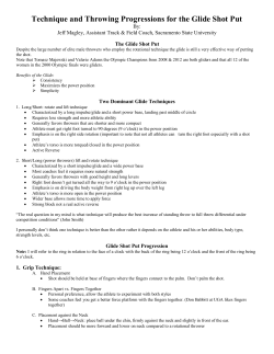 Technique and Throwing Progressions for the Glide Shot Put