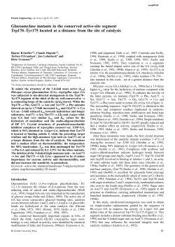 Glucoamylase mutants in the conserved active