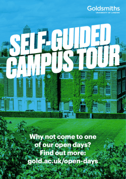 Self Guided Campus Tour - Goldsmiths, University of London