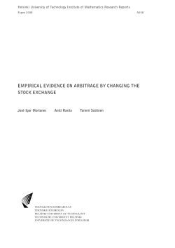 empirical evidence on arbitrage by changing the stock exchange