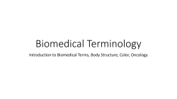 Biomedical Terminology