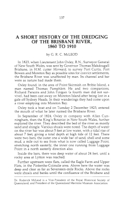 a short history of the dredging of the brisbane river