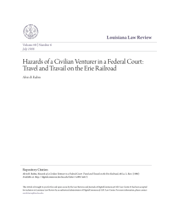 Hazards of a Civilian Venturer in a Federal Court: Travel and Travail