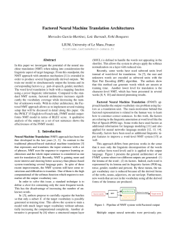 Factored Neural Machine Translation Architectures