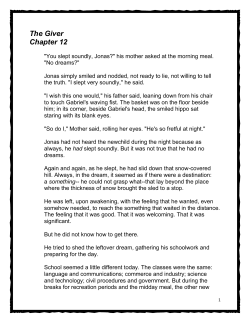 The Giver Chapter 12 - Ms. Violet`s 5/6 A Class!