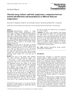 Thermal energy balance and body temperature: comparison