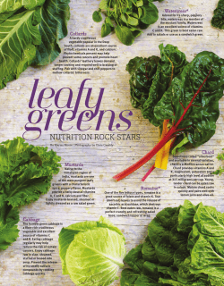 Leafy Greens: Nutrition Rock Stars, 2014