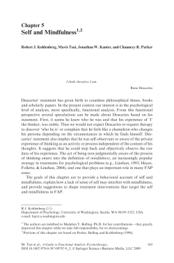 Self and Mindfulness - Psykologprogrammet.se