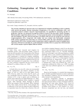 Estimating Transpiration of Whole Grapevines under
