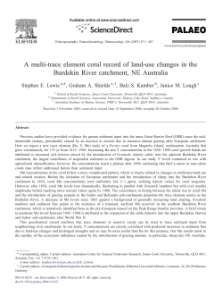 A multi-trace element coral record of land-use