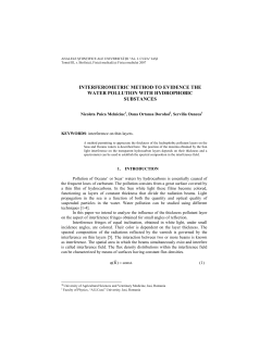 interferometric method to evidence the water pollution with