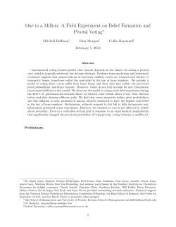 One in a Million: A Field Experiment on Belief Formation and Pivotal