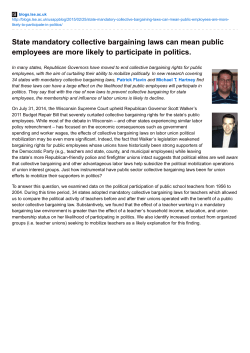 State mandatory collective bargaining laws can mean public