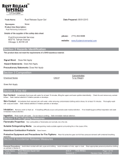 Section 2 Hazards Identification Section 3 Composition Section 4