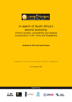 In search of South Africa`s second economy