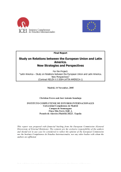 Study on Relations between the European Union and Latin America