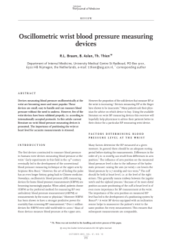 Oscillometric wrist blood pressure Measuring Devices