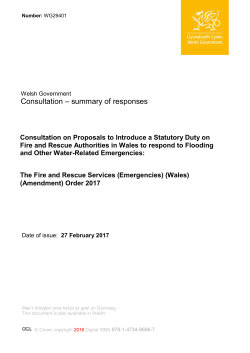 summary of responses - Consultations | GOV.WALES