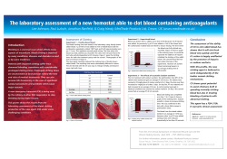 The laboratory assessment of a new hemostat able to clot blood