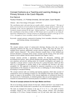 Concept Cartoons as a Teaching and Learning Strategy at Primary