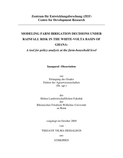 Thesis - Center for Development Research (ZEF)
