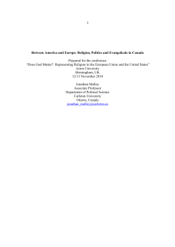 Between America and Europe: Religion, Politics