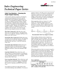 Cooper B-Line TPS Series - Cable Tray Selection (BLTPS-02)