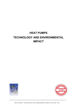 Heat pumps - technology and environmental impact