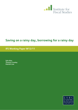 Saving on a rainy day, borrowing for a rainy day