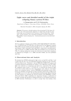 Light curve and detailed model of the triple eclipsing binary system