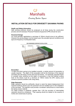 Drivesett Savanna Paving - Installation Details
