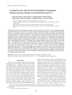 Cycling Exercise with Electrical Stimulation of Antagonist Muscles