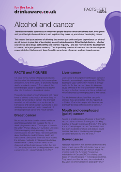 Alcohol and cancer - Southern Health and Social Care Trust
