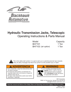 Hydraulic Transmission Jacks, Telescopic