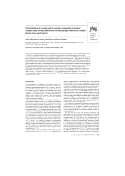 Determination of caesium and its isotopic composition in nuclear