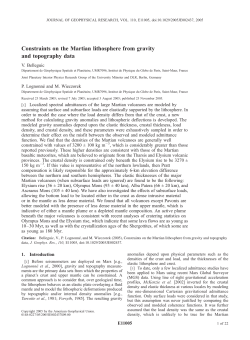 Constraints on the Martian lithosphere from gravity