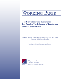 Teacher Stability and Turnover in Los Angeles