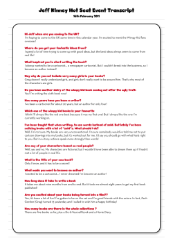 Jeff Kinney Hot Seat Event Transcript
