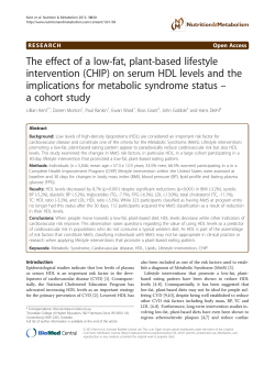 The effect of a low-fat, plant-based lifestyle intervention (CHIP) on