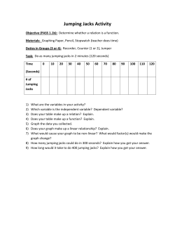 Jumping Jacks Activity