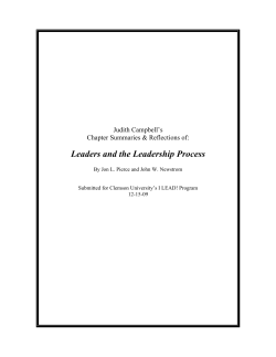 Leaders and the Leadership Process
