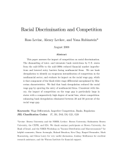 Racial Discrimination and Competition