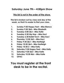 to down load a pdf of the showtimes by class