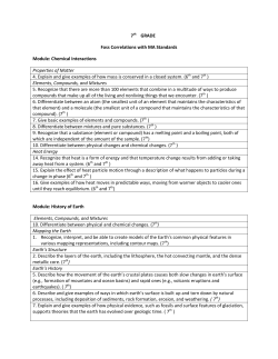 GRADE Foss Correlations with MA Standards Module: Chemical