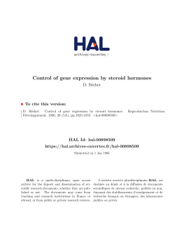 Control of gene expression by steroid hormones