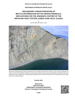 Preliminary characterization of brittle deformation on the Iniskin