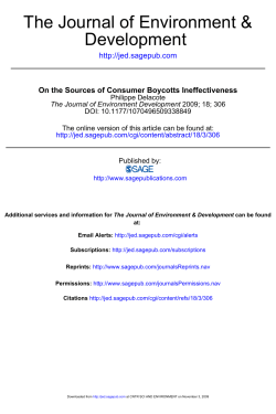 On the Sources of Consumer Boycotts